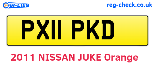 PX11PKD are the vehicle registration plates.