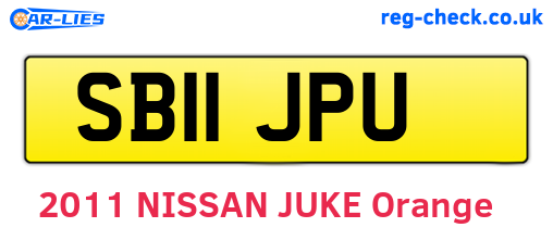 SB11JPU are the vehicle registration plates.