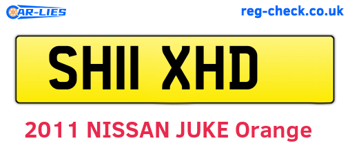 SH11XHD are the vehicle registration plates.