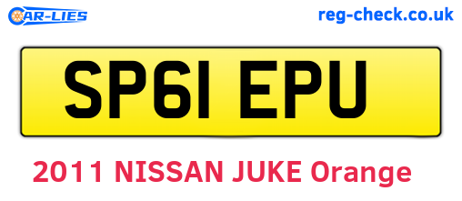 SP61EPU are the vehicle registration plates.