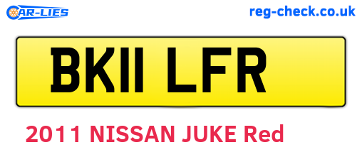 BK11LFR are the vehicle registration plates.