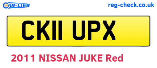 CK11UPX are the vehicle registration plates.
