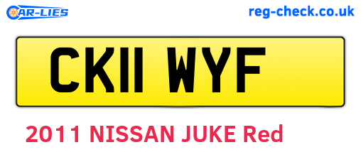 CK11WYF are the vehicle registration plates.