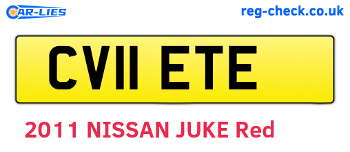 CV11ETE are the vehicle registration plates.