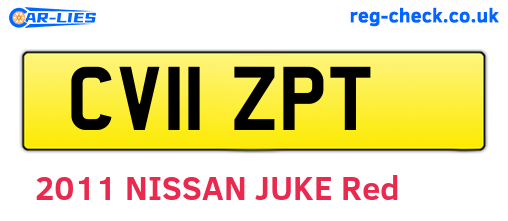 CV11ZPT are the vehicle registration plates.