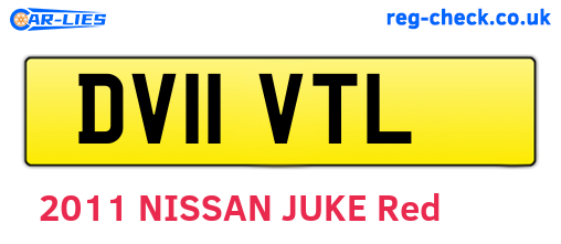 DV11VTL are the vehicle registration plates.