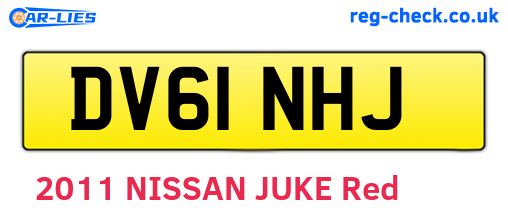 DV61NHJ are the vehicle registration plates.