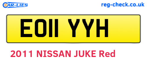 EO11YYH are the vehicle registration plates.