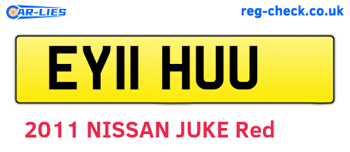 EY11HUU are the vehicle registration plates.