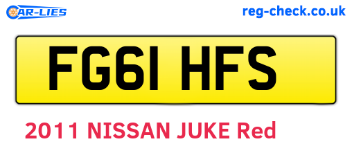FG61HFS are the vehicle registration plates.