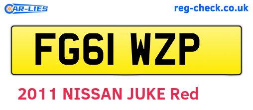 FG61WZP are the vehicle registration plates.