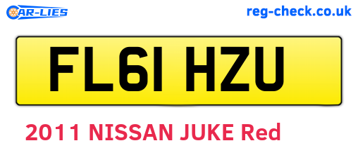 FL61HZU are the vehicle registration plates.