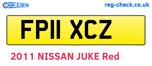 FP11XCZ are the vehicle registration plates.