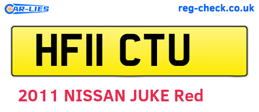 HF11CTU are the vehicle registration plates.