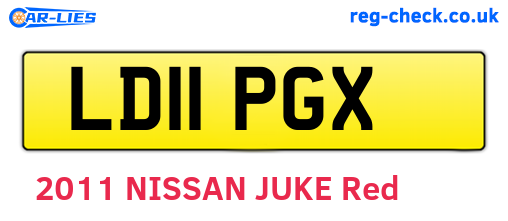 LD11PGX are the vehicle registration plates.
