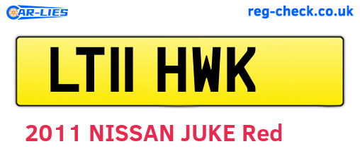 LT11HWK are the vehicle registration plates.
