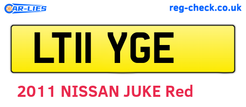 LT11YGE are the vehicle registration plates.
