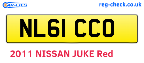 NL61CCO are the vehicle registration plates.