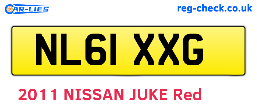 NL61XXG are the vehicle registration plates.