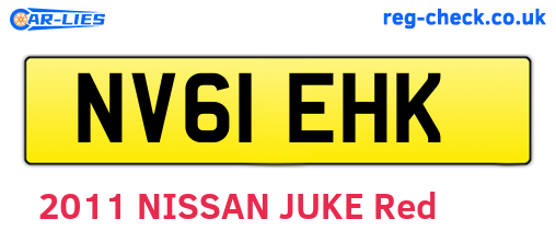 NV61EHK are the vehicle registration plates.