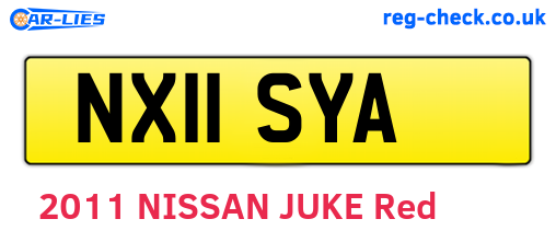 NX11SYA are the vehicle registration plates.