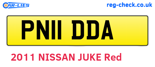 PN11DDA are the vehicle registration plates.