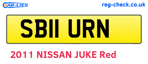 SB11URN are the vehicle registration plates.