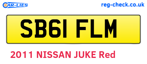 SB61FLM are the vehicle registration plates.