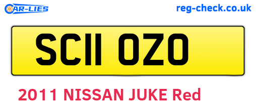 SC11OZO are the vehicle registration plates.