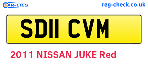 SD11CVM are the vehicle registration plates.