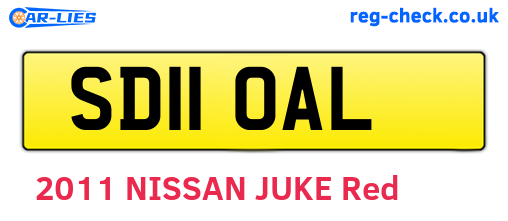 SD11OAL are the vehicle registration plates.