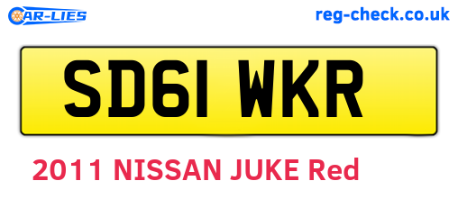 SD61WKR are the vehicle registration plates.