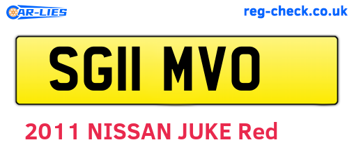 SG11MVO are the vehicle registration plates.
