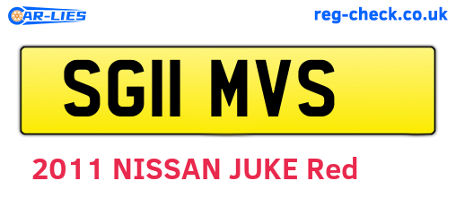 SG11MVS are the vehicle registration plates.