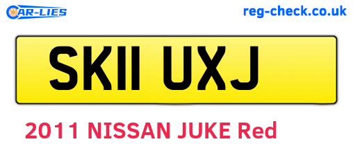 SK11UXJ are the vehicle registration plates.