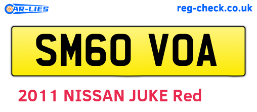 SM60VOA are the vehicle registration plates.