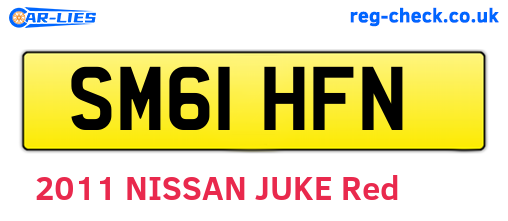 SM61HFN are the vehicle registration plates.