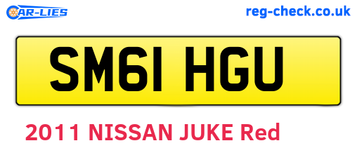 SM61HGU are the vehicle registration plates.
