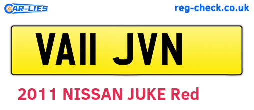 VA11JVN are the vehicle registration plates.
