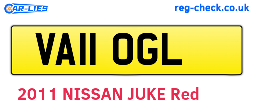 VA11OGL are the vehicle registration plates.