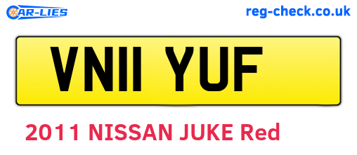 VN11YUF are the vehicle registration plates.