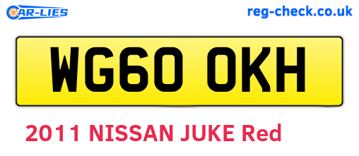 WG60OKH are the vehicle registration plates.