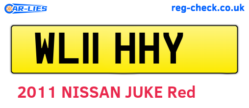 WL11HHY are the vehicle registration plates.
