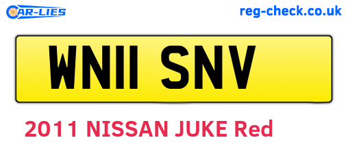 WN11SNV are the vehicle registration plates.