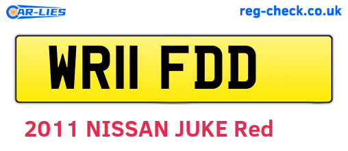 WR11FDD are the vehicle registration plates.