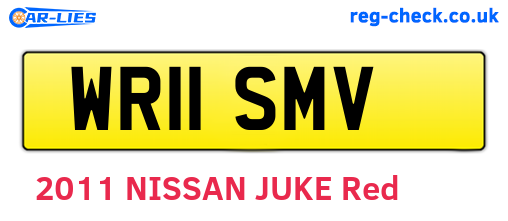 WR11SMV are the vehicle registration plates.