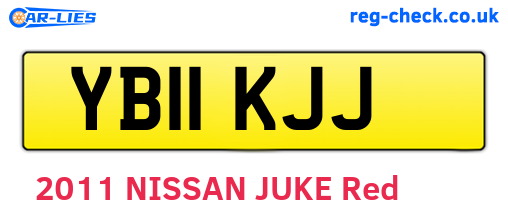 YB11KJJ are the vehicle registration plates.