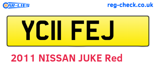 YC11FEJ are the vehicle registration plates.