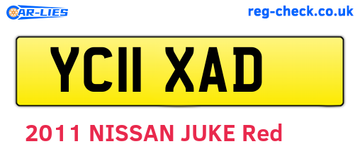 YC11XAD are the vehicle registration plates.