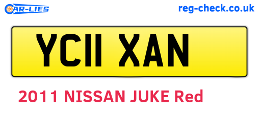 YC11XAN are the vehicle registration plates.